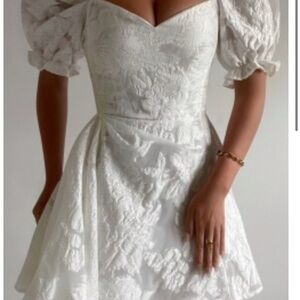 Lacy Puff Sleeve Dress